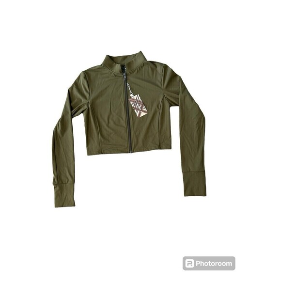 Balance Athletica Green Crop Zip Jacket‎ New Athleisure Workout Gym L - Picture 1 of 8